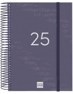 Agenda Día Página Year E10 Azul Catalán 2025