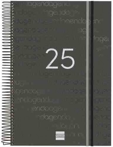 Agenda Día Página Year E40 Negro 2025