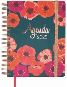 Agenda Semana Vista Horizontal 1/4 Talkual Flor+ 2025