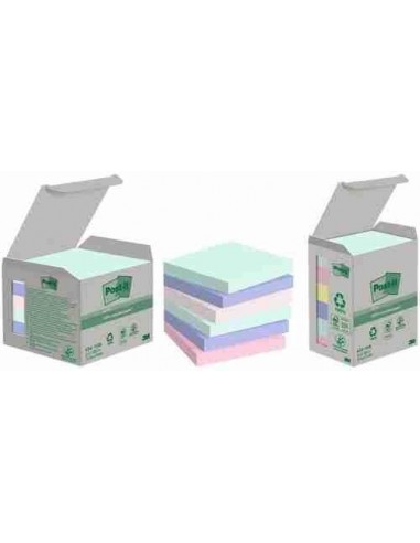 Notas Post-it® recicladas colores