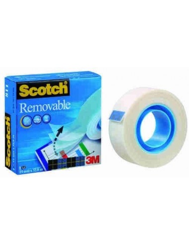 Cinta adhesiva Scotch® Magic™ invisible 811 de quita y pon