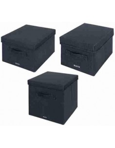 Caja de almacenamiento con tapa de tela