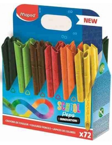 Lapiceros de colores Color'Peps Infinity pack escolar 72 uds.
