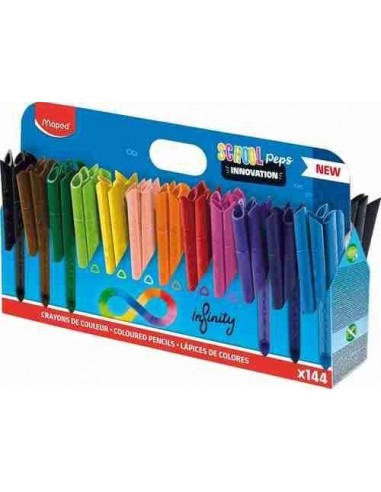 Lapiceros de colores Color'Peps Infinity pack escolar 144 uds.