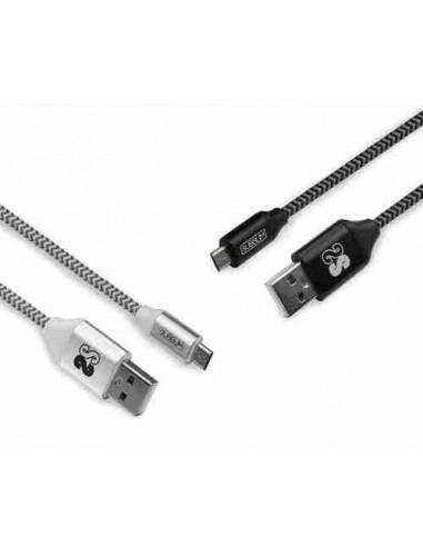 Pack 2 cables USB A Micro USB 2.4A 1M