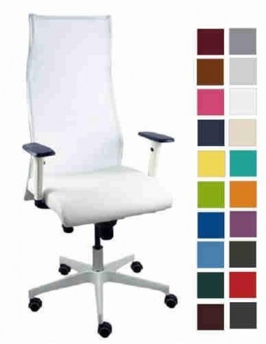 Sillón Sahúco blanco símil piel