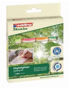 Marcador fluorescente Ecoline 24 estuche 4 uds. Surtidas