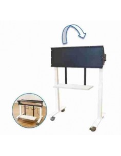 Soporte móvil para monitor interactivo con regulación de altura y abatible