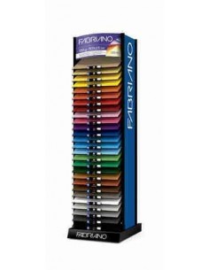 Expositor + 1500 cartulinas Fabriano Colore 50 x 65 cm (30 colores x 50 h)