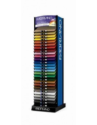 Expositor + 1500 cartulinas Fabriano Colore 50 x 65 cm (30 colores x 50 h)