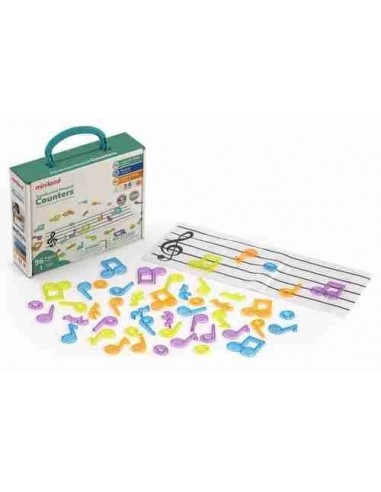 Juego Notas musicales translúcidas