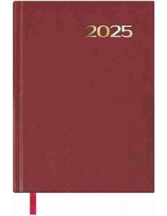 Agenda Día Página Sintex 14x20 Burdeos 2025