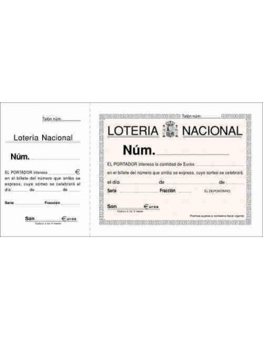 Talonario Lotería Nacional