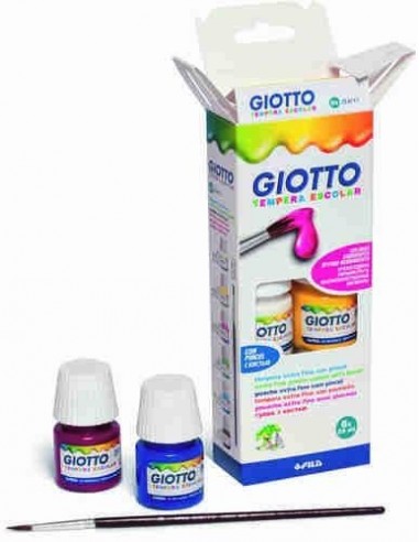 Témpera Giotto 6 colores de 25 ml