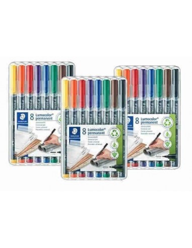Estuches rotuladores Lumocolor permanente