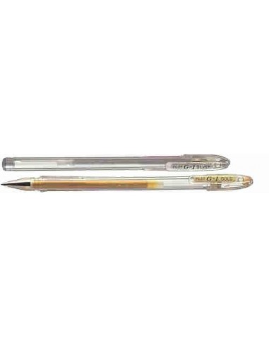 Bolígrafo G-1 plata y oro