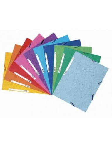 Carpeta cartón con gomas y 3 solapas