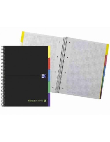 Cuadernos Black & Colors tapa extradura multiasignatura 100 hojas