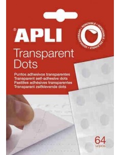 Puntos adhesivos transparentes