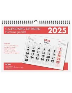 Calendario de pared números grandes 2025