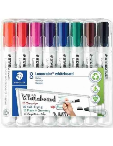 Rotuladores Lumocolor 351 estuche de 8 colores