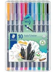 Rotuladores Triplus Fineliner 334 estuche de 10 unidades