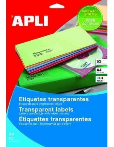 Etiquetas de poliéster transparentes
