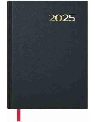 Agenda Día Página Sintex 14x20 Negra 2025