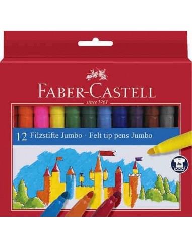 Rotulador escolar grueso Faber-Castel 12 uds