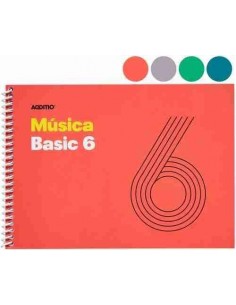 Cuaderno de música Basic 6 pentagramas 25 hojas
