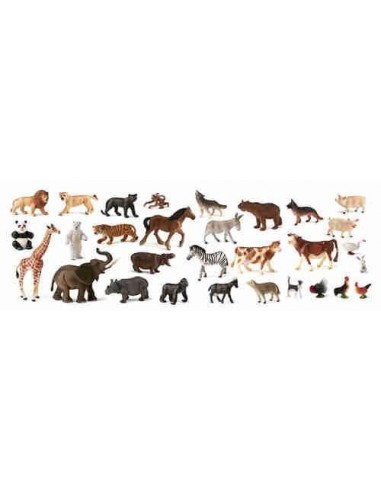 Conjuntos temáticos de animales - Animales granja y salvajes