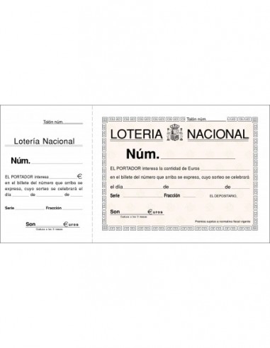 Talonario Lotería Nacional